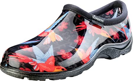 Sloggers Women's Waterproof Rain Garden Shoe Comfort Insole, Hummingbirds Red, Size 8, Style 5117HUMRD08