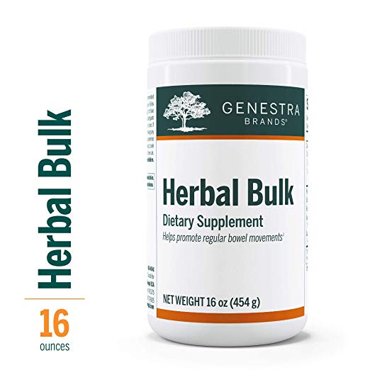 Genestra Brands - Herbal Bulk - Psyllium Hull, Oat Bran, Rice Bran, Apple Pectin and Guar Gum Fiber Formula - 16 oz (454 g)