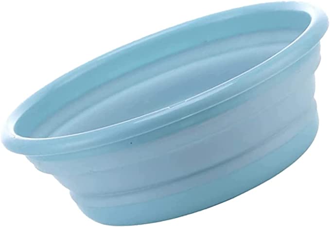 Foldable washbas， RilexAwhile 13" Multi-Purpose Collapsible Dish Tub Bowl BPA-Free Round Lightweight Collapsible Wash Basin (Blue)