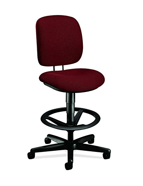 HON 5905AB62T Comfortask Task Swivel Stool, Burgundy