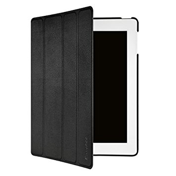 iPad 2 iPad 3 iPad 4 Case, EasyAcc Slim-Fit iPad Smart Cover with Built-in Stand Function and Front/Back Protection and Built-In Magnet for Sleep/Wake Function, Black