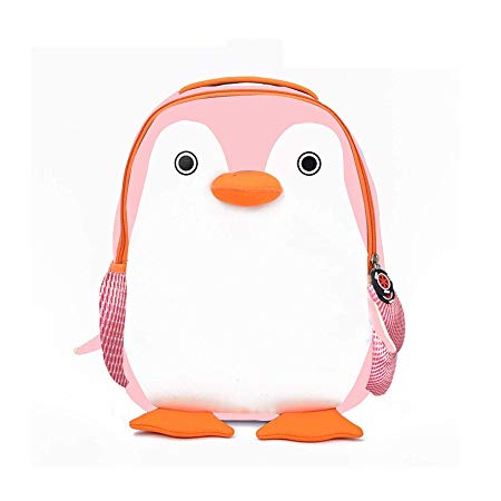 Deer Mum Kids Children Cute Cartoon Animal Schoolbag Toddler Backpack (pink penguin)