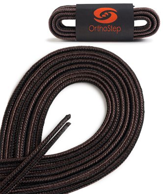 OrthoStep Thin Round Athletic Nylon Shoelaces - Work Boot Laces - Extra Durable and Fused Tips 2 Pair Pack