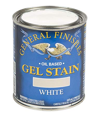 General Finishes Oil Base Gel Stain, 1 Pint, White