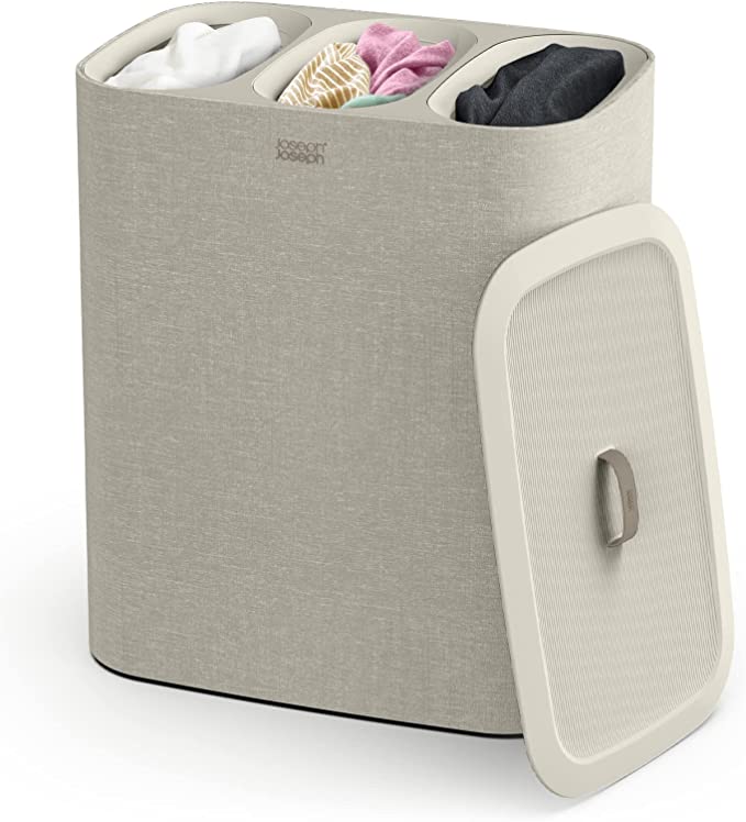 Joseph Joseph Tota Trio 90-litre Laundry Hamper Separation Basket with Lid