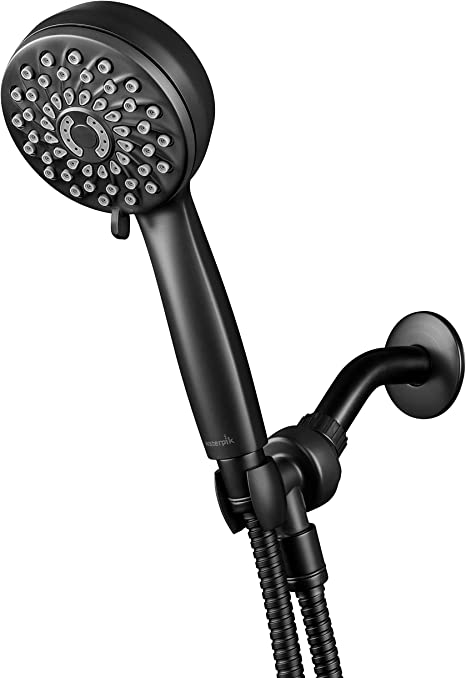 Waterpik High Pressure Hand Held Shower Head With Hose, PowerPulse Massage 7-Mode, Matte Black XPB-765ME