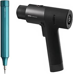 HOTO 12V Cordless Brushless Drill Bundle with Precision Screwdriver Sets Dark Turquoise