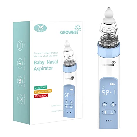 Baby Nasal Aspirator | Baby Nose Cleaner | Nose Sucker for Baby - Baby Nose Sucker, Automatic Baby Nose Sucker for Infants, with Music & Light Soothing Function, Rechargeable