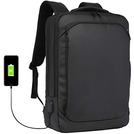 NEW VERSION Convertible Laptop Backpack Bag Shoulder Bag Business Work Briefcase Case Fit 17 inch Laptop, Water Resistant Travel Rucksack Backpack with USB Charging Port Large Notebook Backpack for Men