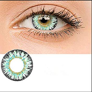 Female Multicolor Cute Glamour and Attractive Colorful Contact Lens Cosmetic Makeup Eyeshadow - Grandma Green