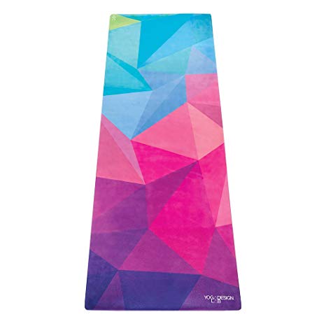 Yoga Design Lab THE COMMUTER YOGA MAT by Lightweight, Foldable, Eco Luxury Mat/Towel | Designed in Bali | Ideal for Hot Yoga, Bikram, Pilates, Barre, Sweat | 1.5mm Thick | Includes Carrying Strap!