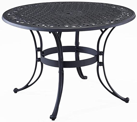 homestyles 6654-32 Outdoor Dining Table, 48Lx48Dx28.75H, Black