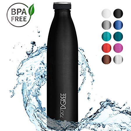 720°DGREE Thermo Water Bottle “milkyBottle” - 350ml, 500ml, 750ml, 1l | Leakproof Vaccum Insulated Stainless Steel Flask