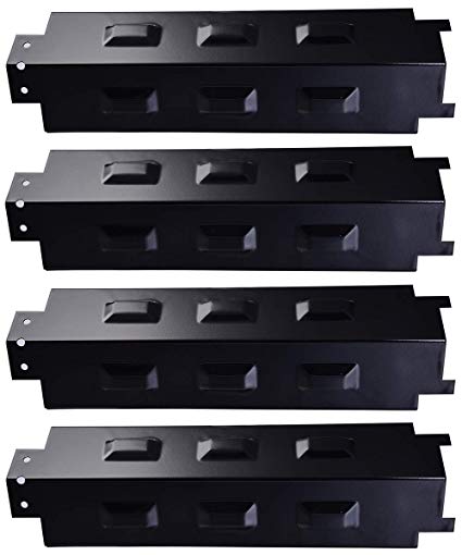 Votenli P9853A (4-Pack) Replacement Porcelain Steel Heat Plate for Charbroil, Kenmore, Grill King and Others(14 5/8" x 4 1/4")