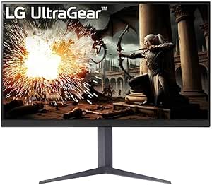 LG Ultragear™ 32GS75Q-B.AEU Gaming-PC-Monitor 32 Zoll – IPS-Panel mit QHD-Auflösung (2560 x 1440), 1 ms 180 Hz, DisplayHDR™ 400, sRGB99% (CIE1931), AMD FreeSync, kompatibel mit NVIDIA G-Sync