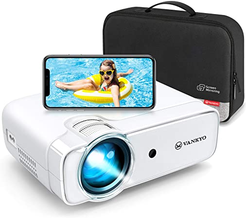 VANKYO 2020 Upgraded Leisure 430W Mini Wi-Fi Projector, Full HD 1080P Supported Projector with Synchronize Smart Phone Screen, Video Portable Projector Compatible with iOS/Android Devices, Windows