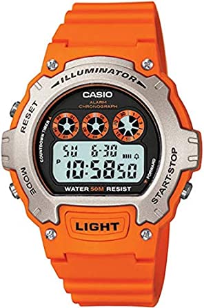 CASIO Men's Digital Quartz Watch with Resin Strap W-214H-4AVEF