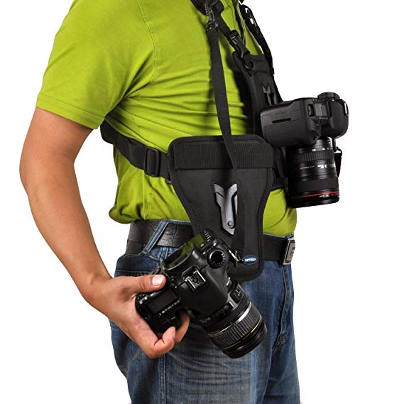 Opteka MCH-25 Multi Camera Carrier Harness Holster System for Digital SLR Cameras