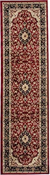 Well Woven Barclay Medallion Kashan Red Traditional Area Rug 2'3" X 7'3" Runner