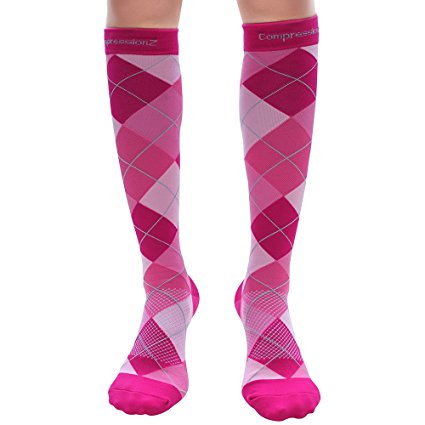 Compression Socks 30-40mmHg (1 Pair ) - Best High Performance Athletic Running Socks - Men & Women