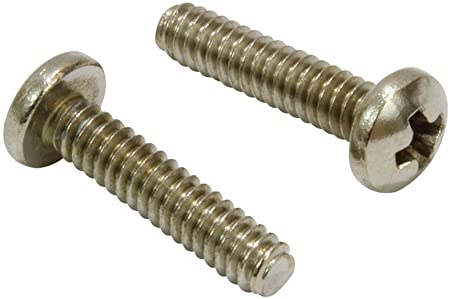 #6-32 X 1/2" Stainless Pan Head Phillips Machine Screws (100 pc) 18-8 (304) Stainless Steel Screw by Bolt Dropper