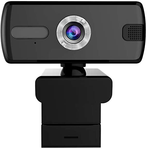 Webcam with Microphone, 360 Degree Rotation 1080P HD Webcam,USB Streaming Computer Web Camera with 110-Degree Wide View Angle, for Laptop,Desktop,Video Calling Recording Conferencing