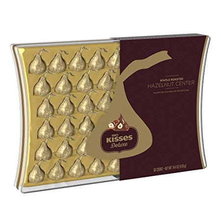 KISSES DELUXE Chocolates Gift Box, 50 Count