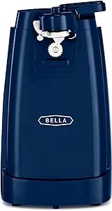 BELLA Electric Can Opener, Automatic Can Opener, Knife Sharpener and Bottle Opener, Easy Safe Removable Cutting Lever, Cord Storage, Easy Clean-Up, Navy