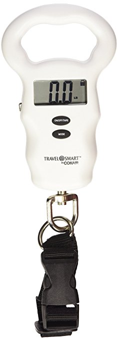 Travel Smart by Conair Luggage Scale with Built-In Tape Measure