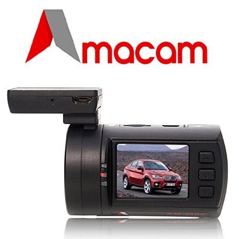 On Dash Camera Amacam AM-M86 Miniature Camera Super Full HD1080P GPS Route Log Dual Card Slots Supports 128GB Each Lane Departure Warning Forward Collision Warning System Online Technical Support