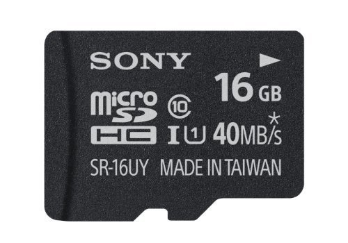 Sony 16GB Class 10 Micro SDHC R40 Memory Card (SR16UYA/TQMN) (OLD MODEL)