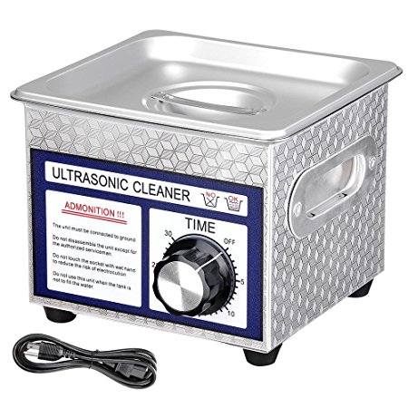 AW 1.3L(1/3 Gallon) Ultrasonic Cleaner 60W w/ Timer Jewelry Glasses Tattoo Dental Home health Care