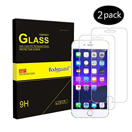 Bodyguard iPhone 7 Plus Screen Protector - Scratch Tempered Glass Screen Protector Film,Bubble Free,3D Touch Compatible(2-Pack)