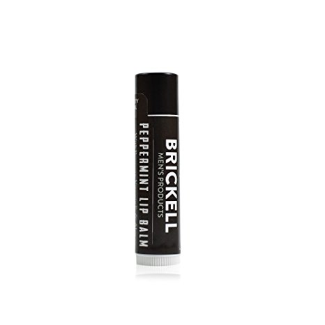 Brickell Men’s No Shine Lip Balm for Men - .15 oz - Natural & Organic