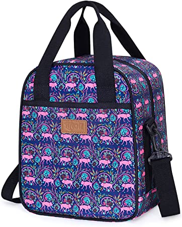 Lifewit Lunch Bag for women Insulated Lunch Box Cooler Soft Tote Bag Adjustable Shoulder Strap, Container 7L, Monkey Print