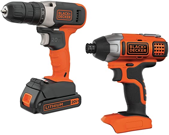 BLACK DECKER 20V MAX Cordless Drill Combo Kit, 2-Tool (BD2KIT702IC)