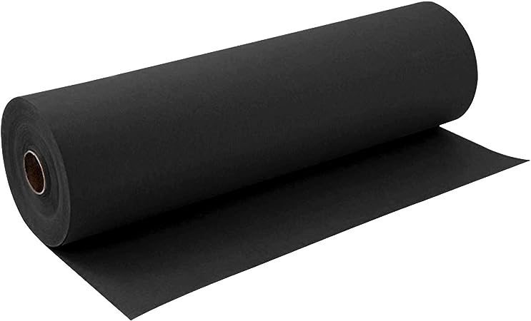 Kraft Wrapping Paper Roll,100 Feet Recyclable Paper Kraft Packing Paper for Packing, Moving, Gift Wrapping, Postal, Shipping, Parcel, Wall Art, Crafts, Bulletin Boards, Floor Covering (Black)