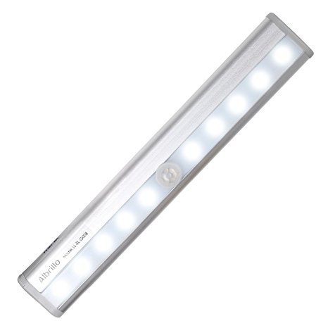 Albrillo Closet Light Motion Sensing Wireless Under Cabinet Lighting Stick on 10 LED