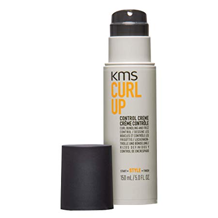 KMS CURLUP Control Crème Curl Bundling & Frizz Control, Glossy, Bouncy, Radiant & Smooth, 5 oz