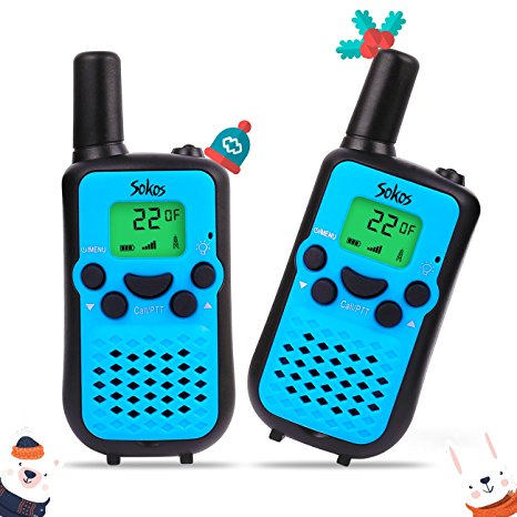 Walkie Talkies, Wireless Interphone 22 Channel FRS/GMRS 2 Way Radio 2 miles (up to 3 Miles) UHF Handheld Walkie Talkies for Kids,Business Outdoor Use(1 Pair) (Blue)