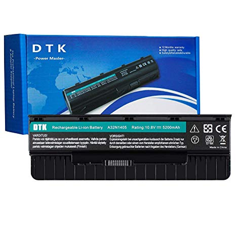 DTK Laptop Battery for AUSU A32N1405 ASUS N551 N551JX N551JK N551JM, ROG G551 G551J G551JK G551JW G551V G771 G771JM GL551 GL551J GL771 GL771J Notebook 10.8V 5200mAh 6 Cells