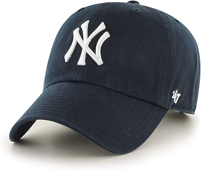 MLB Men's New York Yankees '47 Brand Home Clean Up Cap, Navy Blue, One-Size, Pack of 1