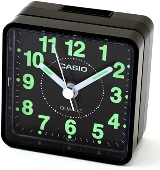 CASIO TQ140 Travel Alarm Clock - Black (Discontinued by Manufacturer)