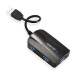 Saicoo USB 30 SuperSpeed 3-Port Hub with 2-Slot SDTF Card Reader for SD SDHC MMC RS-MMC Micro SD and Mini SD