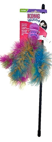 Kong Wubba Boa Enticing Feather Chase Hunt Rattle Crinkle Sound Teaser Purple