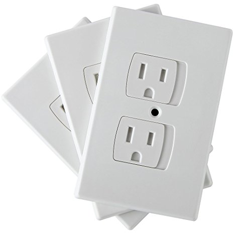 Safety Baby Self-Closing Outlet Covers - An Alternative To Socket Plugs - 3 pack