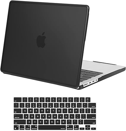 MOSISO Compatible with MacBook Pro 14 inch Case 2023 2022 2021 Release M3 A2918 A2992 M2 A2779 M1 A2442 Pro Max Chip, All-Around Protective TPU Frame Bumper Slim Hard Case&Keyboard Cover, Black