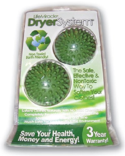 Life Miracle Eco Friendly Dryer Balls Fabric Softener Set of 2 Laundry Dryer Balls