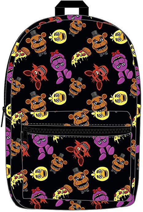 Five Nights at Freddy's Characters Allover Print Backpack Bookbag