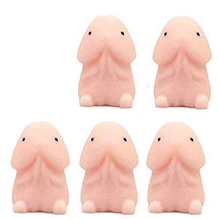 efoot 5PCS Funny Ding Ding Squishies,Novelty Squishy Toy Super Soft Slow Rising Stress Relief Novelty Squeeze Squishy Toy for Christmas' Birthday Party Gag Gifts